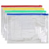 Папка-конверт пластиковая на молнии Economix А5+, толщина пластика 0,18 мм, прозрачная
