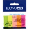 Закладки-разделители бумажные с липким краем Economix, 15 x 45 мм, 30 л. x 5 цветов, неон